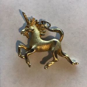 Unicorn Gold Charm for Bracelet or Necklace